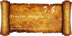 Trexler Gergely névjegykártya